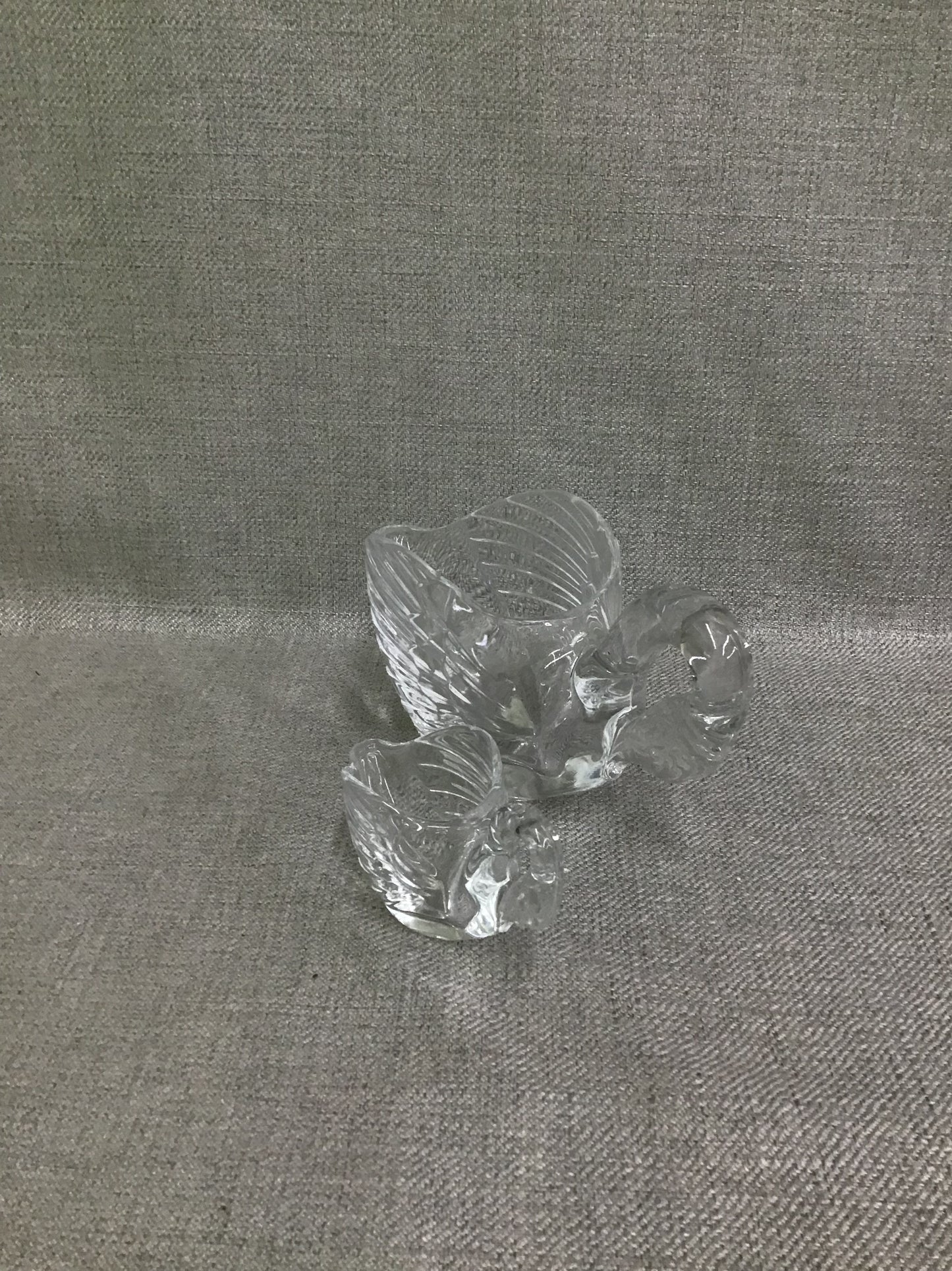 Vintage Cristal D'Arques Swan Dishes (2)