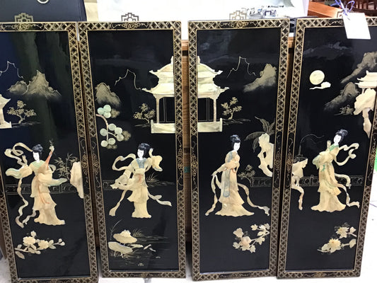Set of 4 Asian Panels