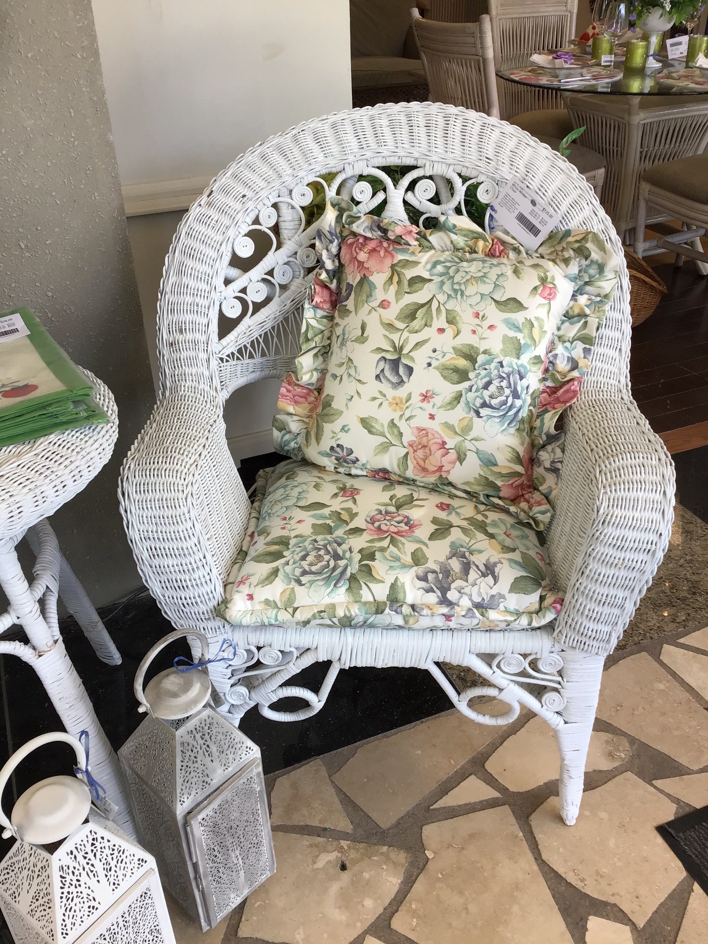 White Wicker Chair