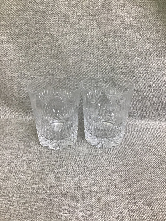 Set of 2 Waterford Double Old Fashion Glasses