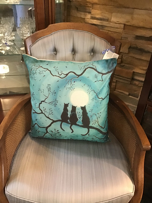 Cute Cats on a Branch Cushion