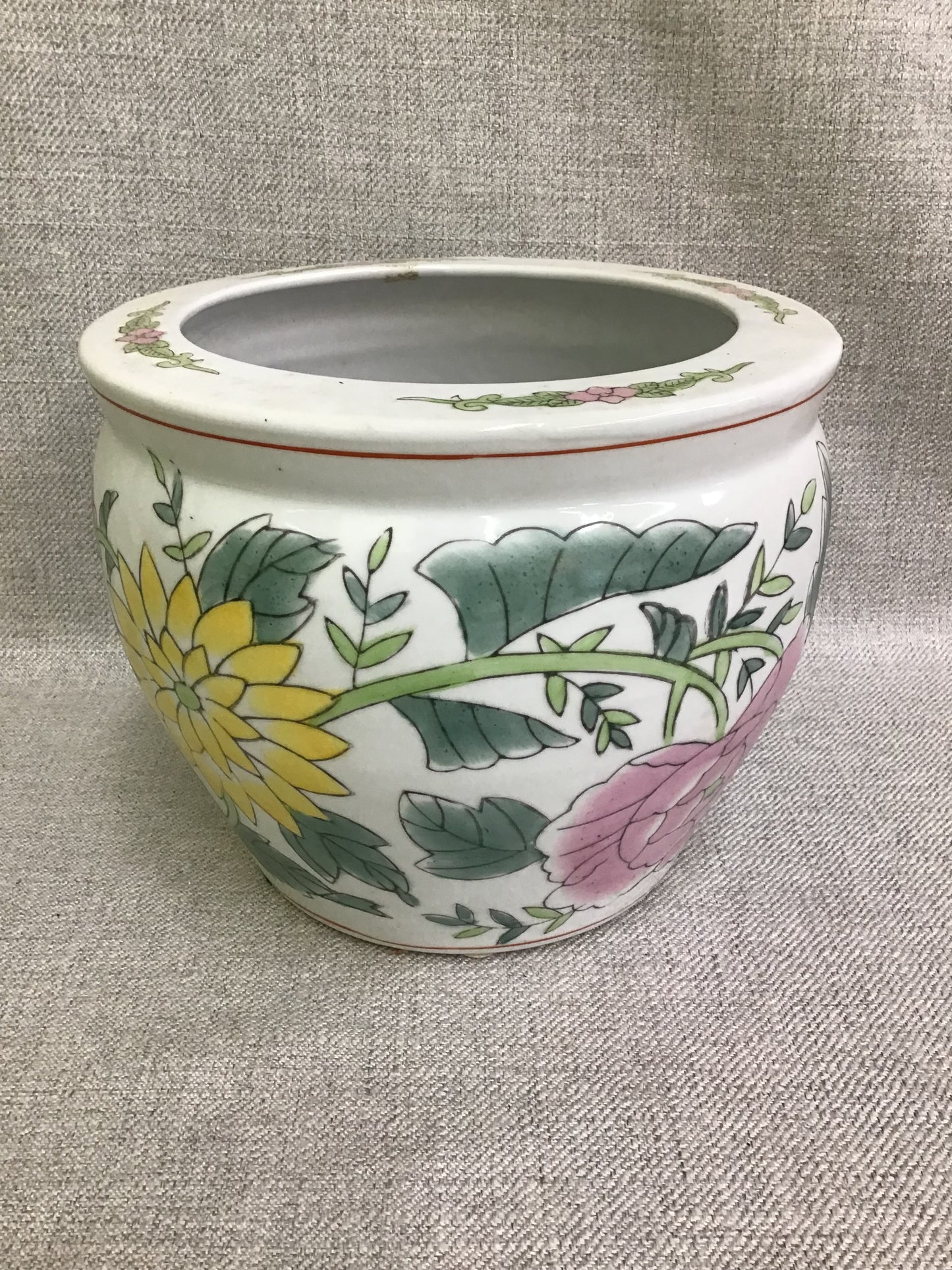 Round Chinese Ceramic Planter
