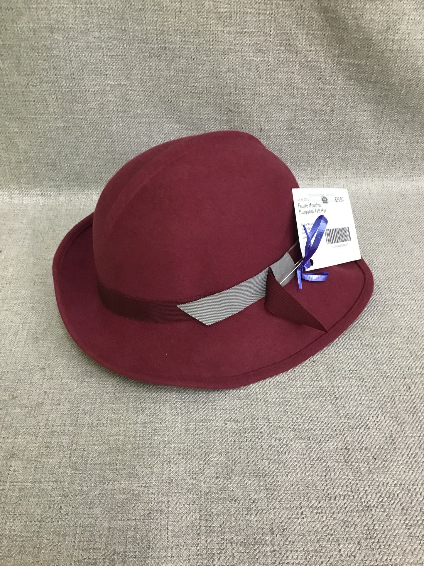 Feutre Mouchoir Burgundy Felt Hat