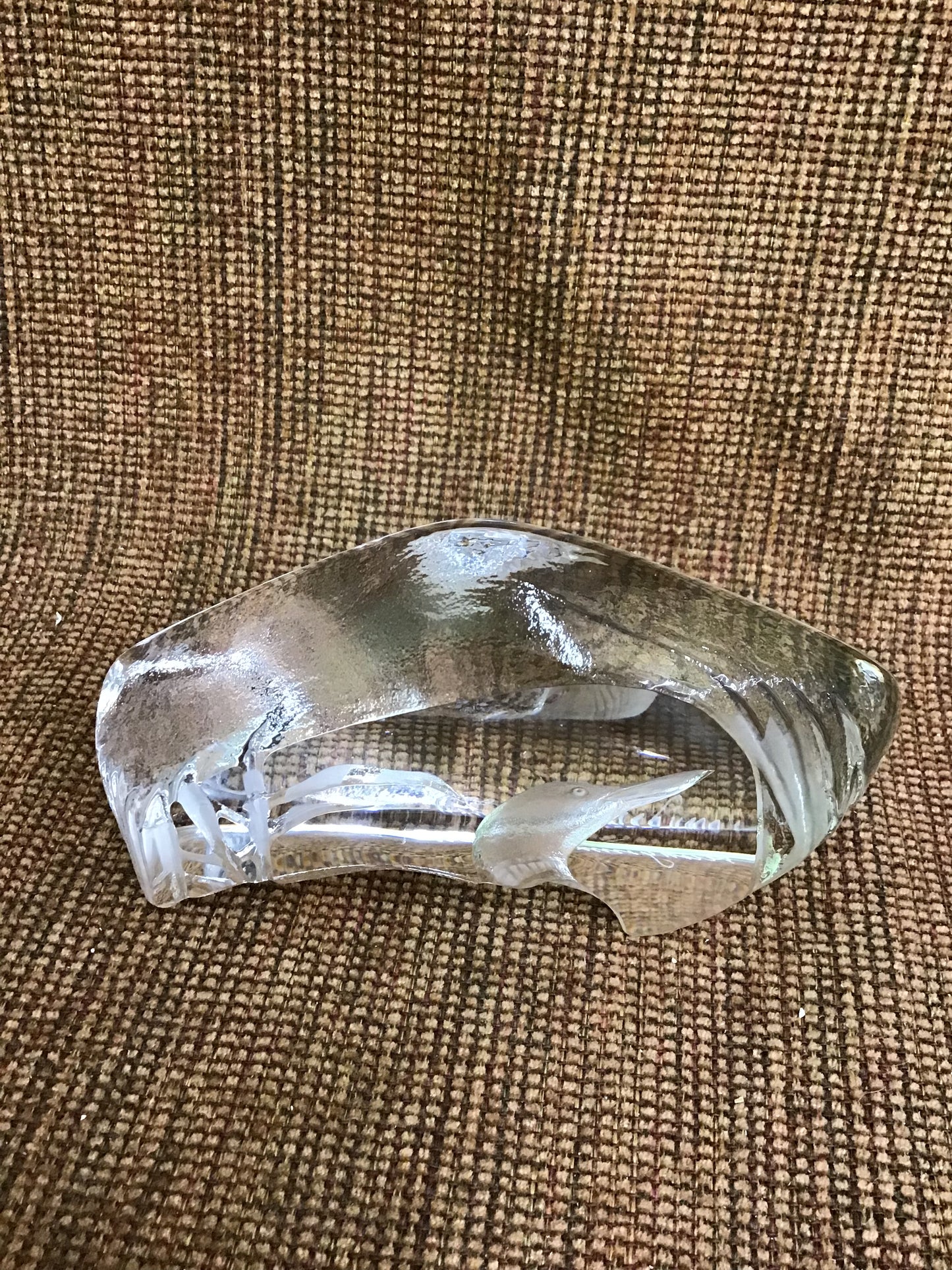 Mats Jonasson Sweden Crystal Paperweight