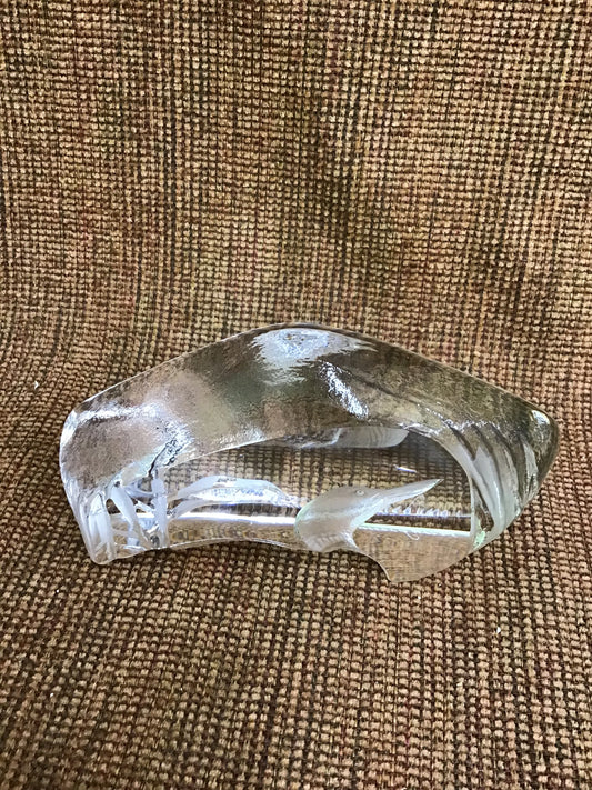 Mats Jonasson Sweden Crystal Paperweight