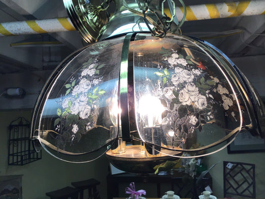 Pretty! Floral Glass Hanging Light