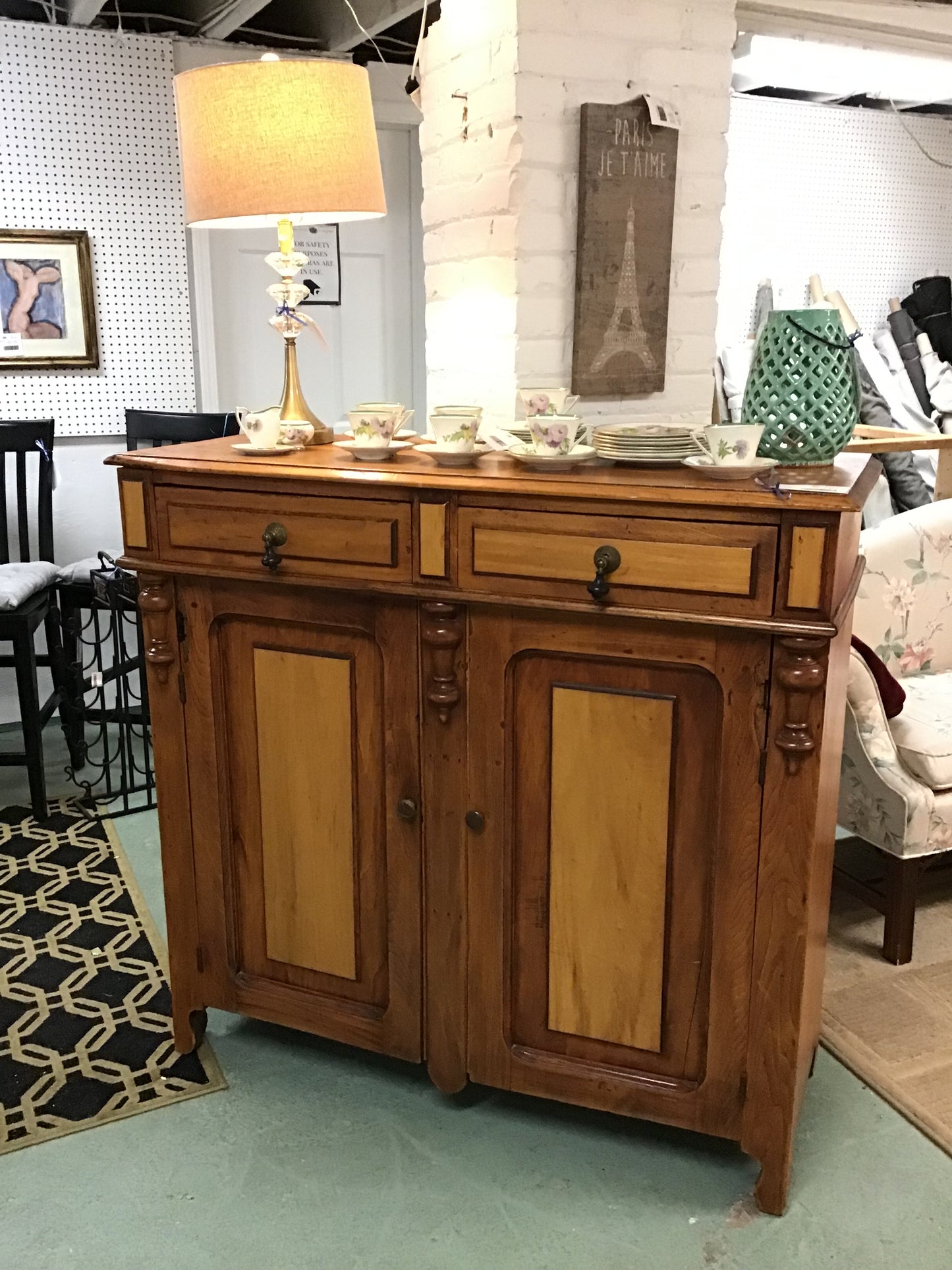 Antique Pine Jam Cabinet