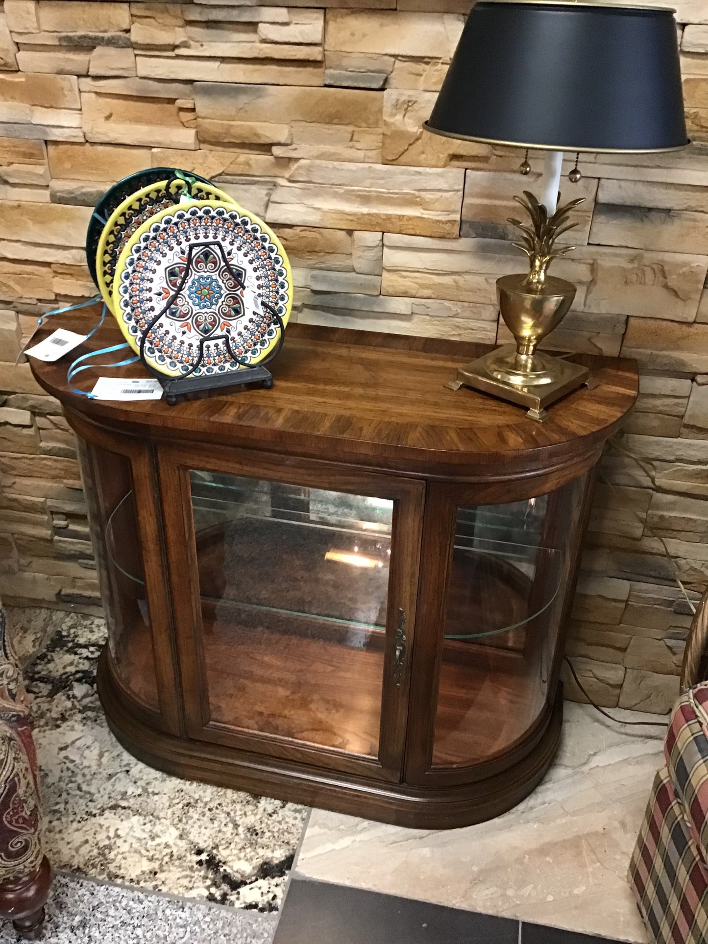 Dark Wood Curio Cabinet