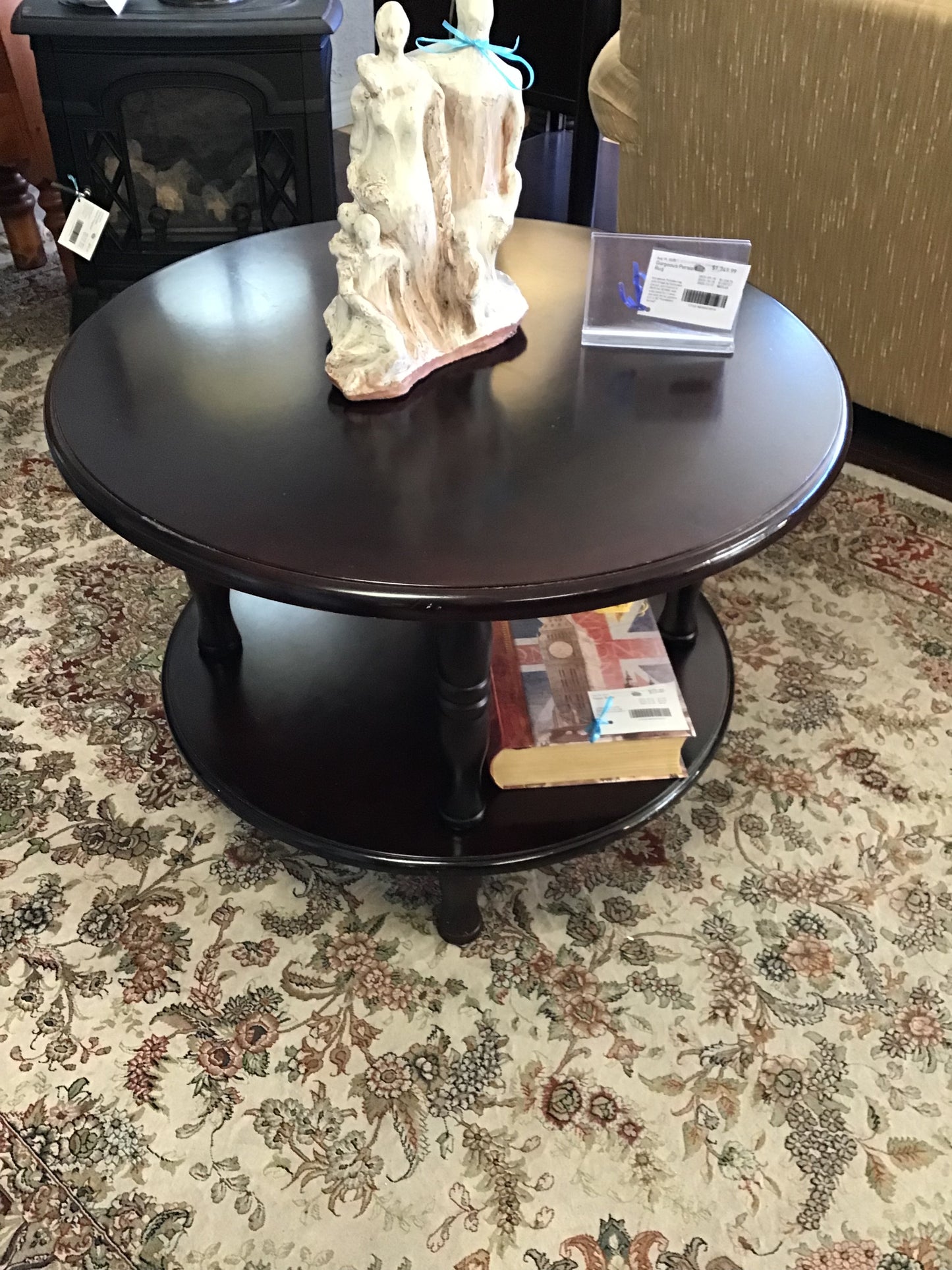 Wooden Low Rise Round Coffee Table