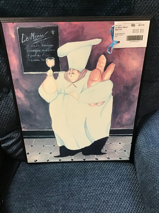 Le Menu Wood Wall Art