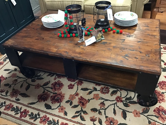Rustic Industrial Style Coffee Table