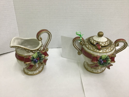 Fitz & Floyd 'Christmas Deer' Cream & Sugar