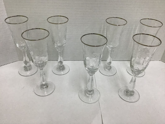 Etched Sherry Glasses (7)