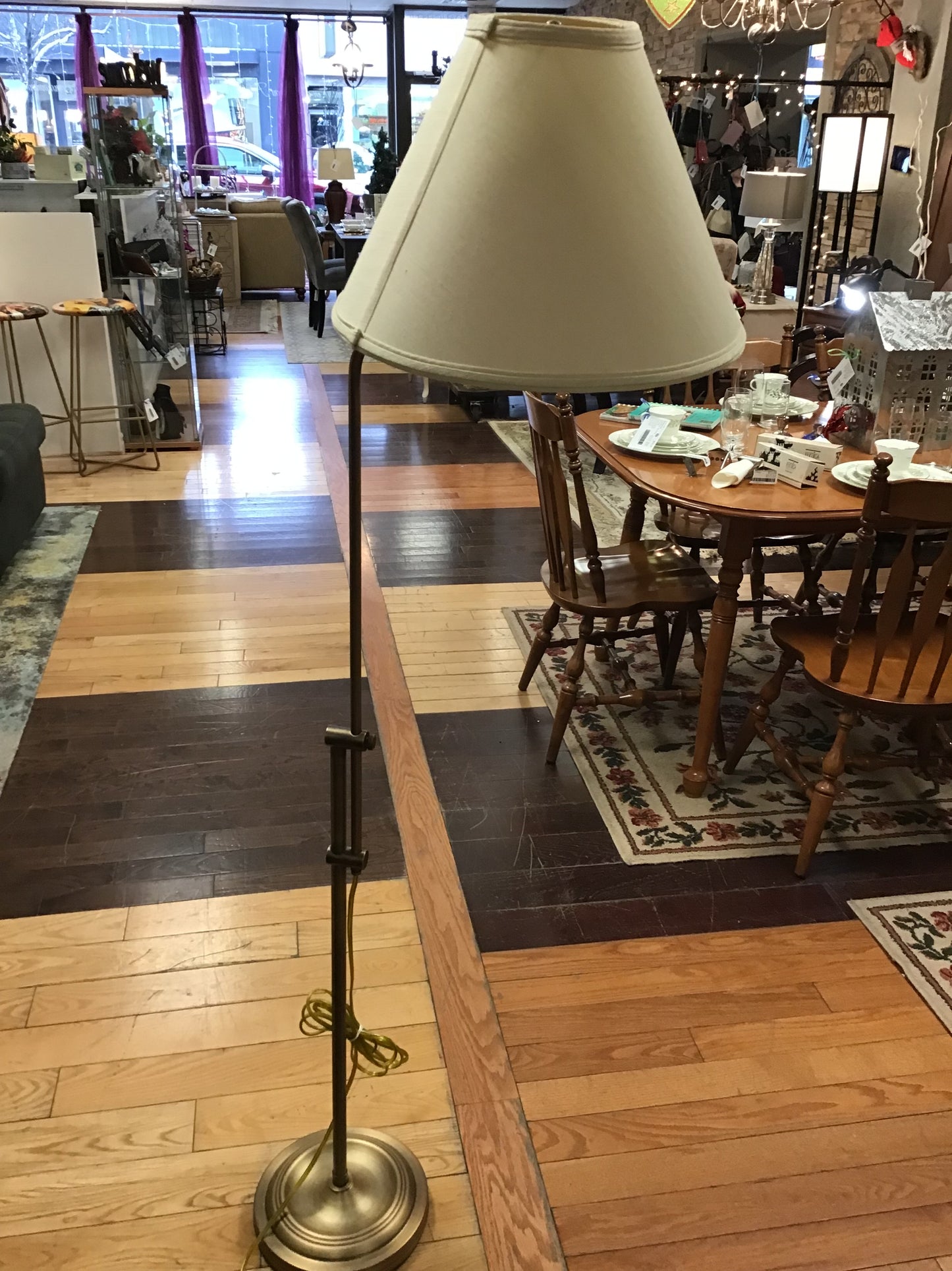 Swing Arm Tri-Light Floor Lamp- 60.5"h