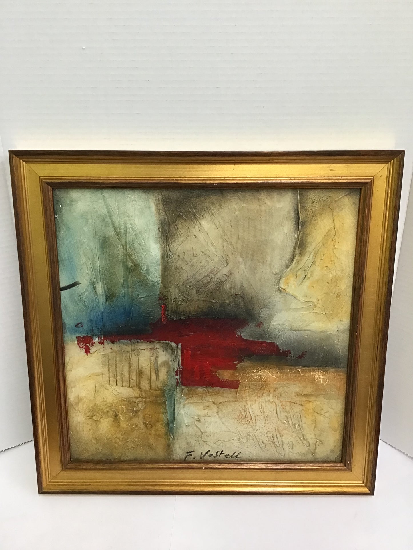 Signed Frank Vostell Abstract Art