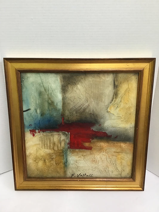 Signed Frank Vostell Abstract Art