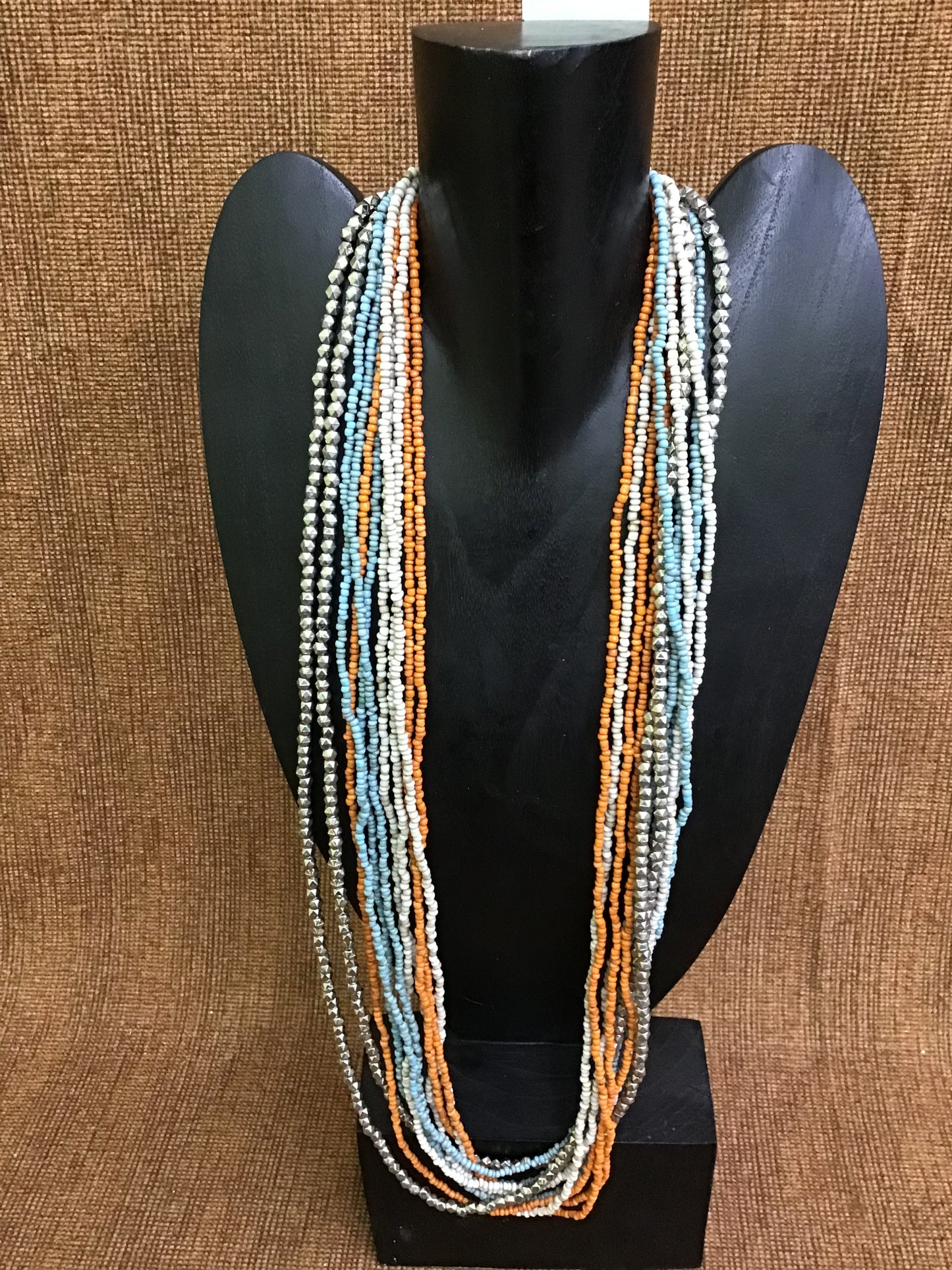 Long Colourful Beaded Necklace