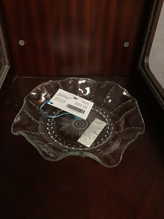 'Columbia Clear' Ruffled Bowl