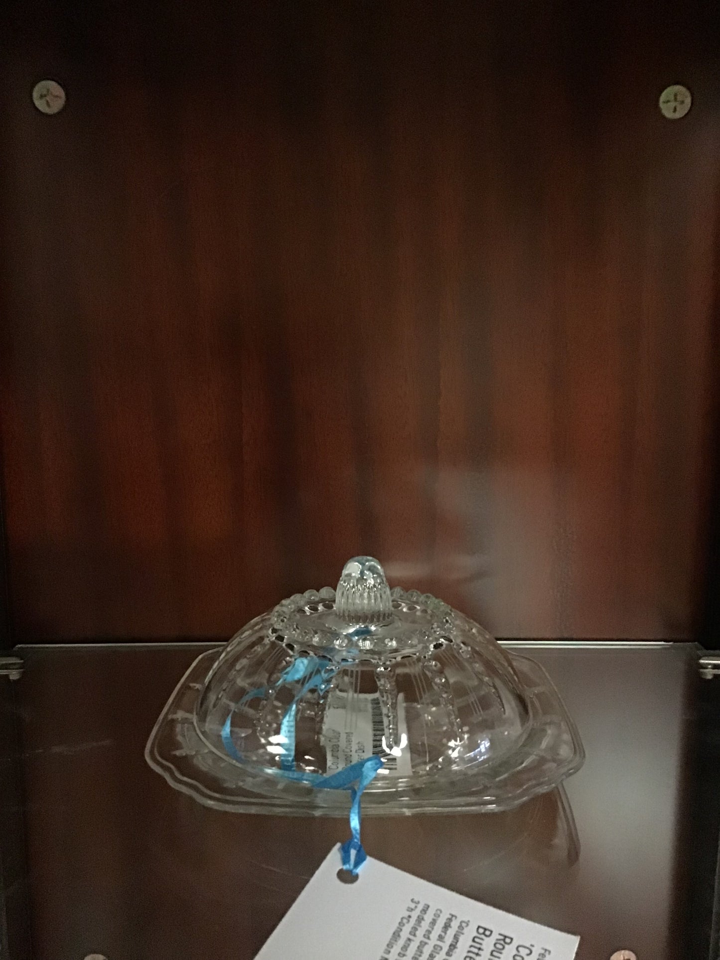 'Columbia Clear' Round Covered Butter Dish