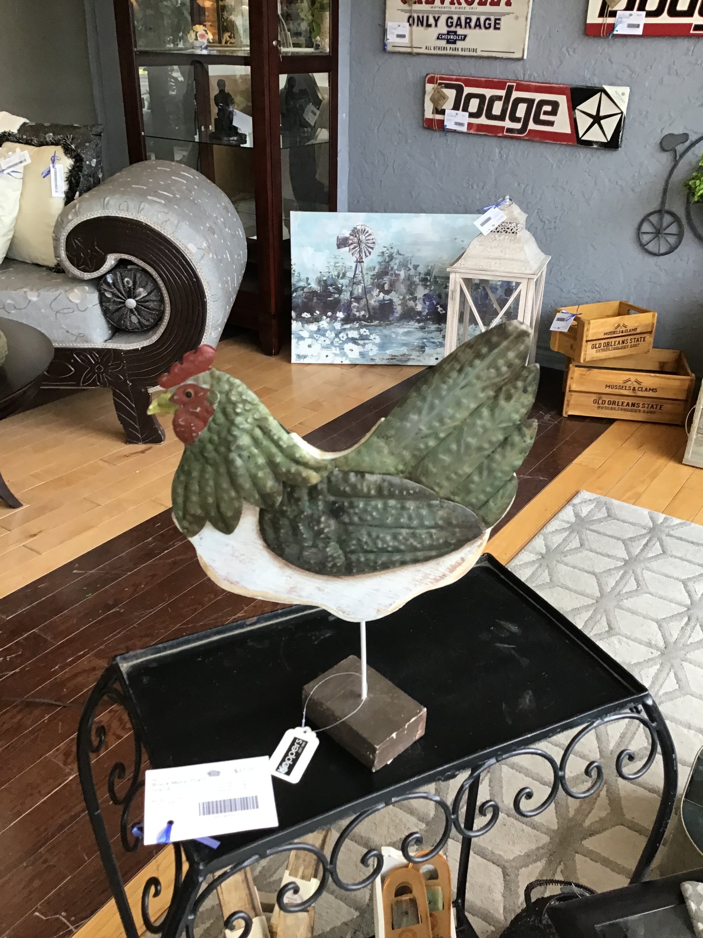 New! Decorative Chicken on Stand