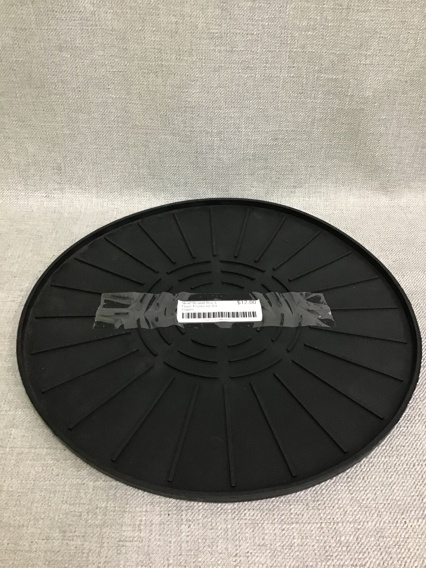 New! Round Black Floor Protector for Plants