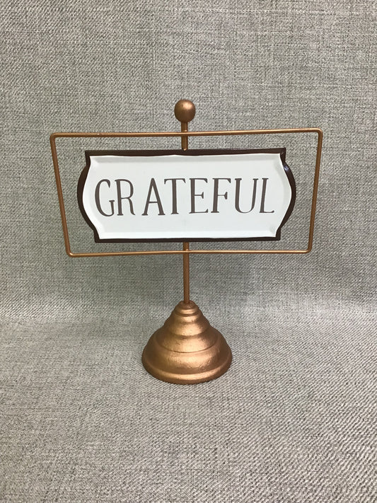 New! 'Grateful' Decorative Table Sign