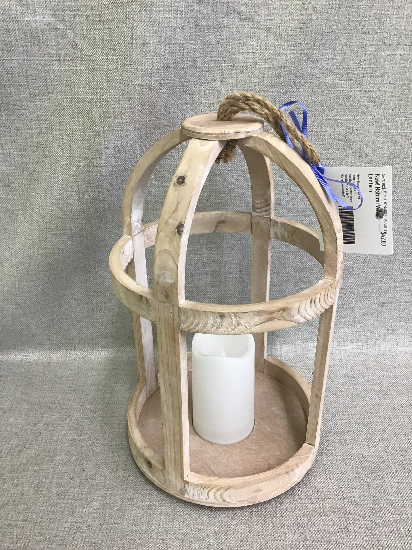 New! Natural Wood Lantern