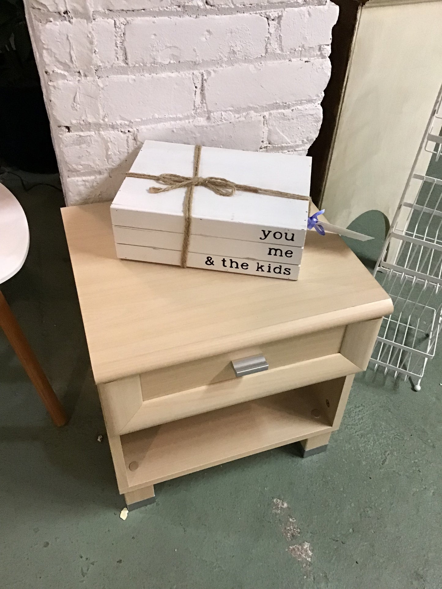 Blonde Tone Wood Side Table