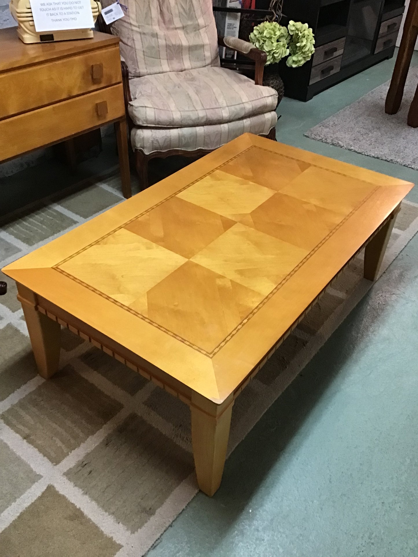 Light Honey Tone Wood Coffee Table