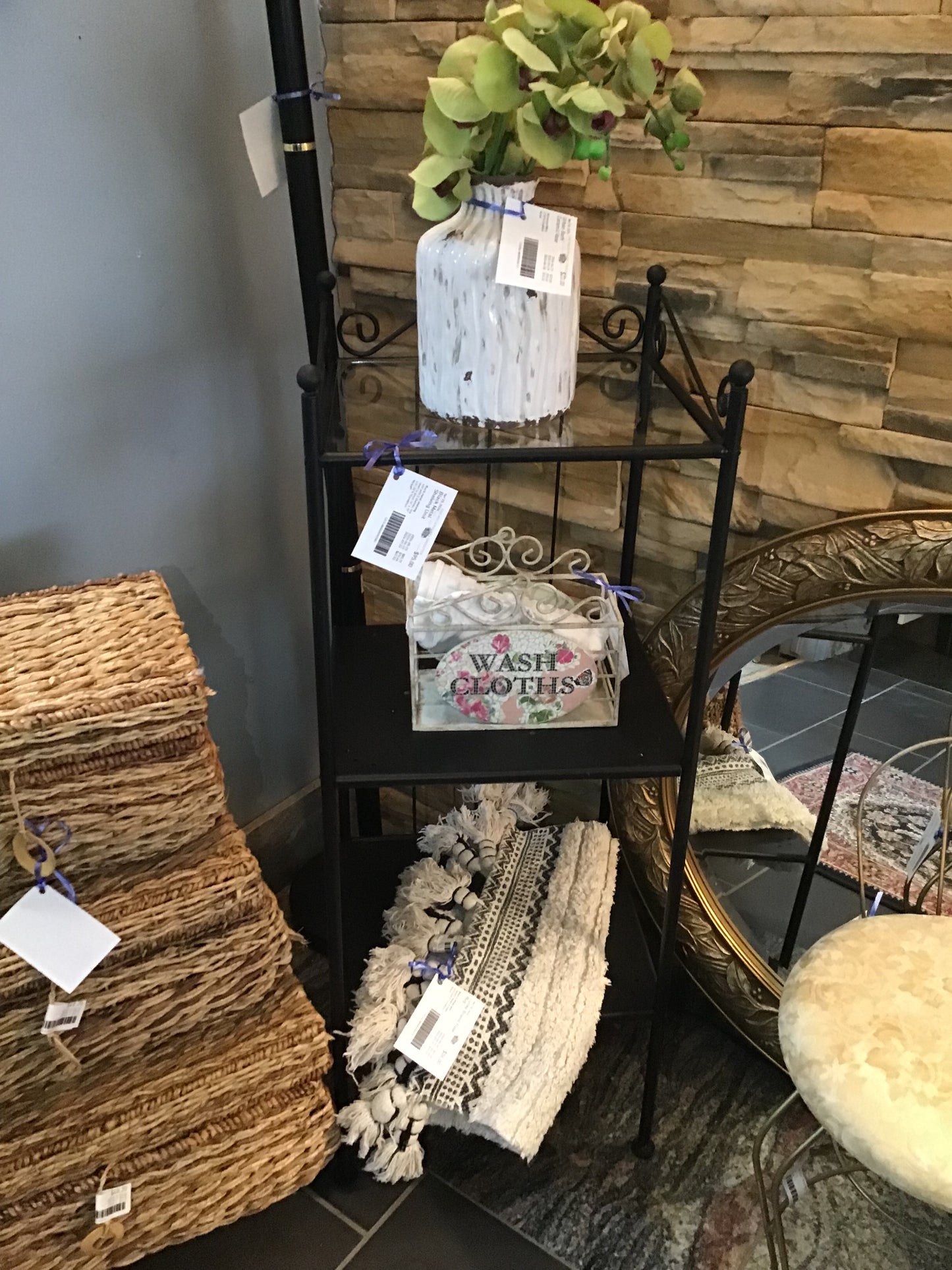 Black Metal Shelving Unit