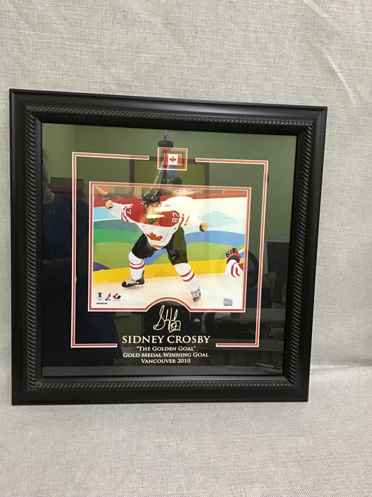 Framed Sidney Crosby Team Canada 2010 Olympics Photograph