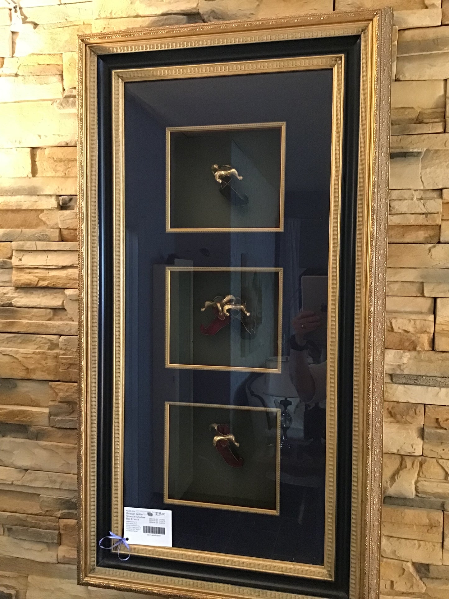 Unique! Jester Shoes in Shadow Box Frame