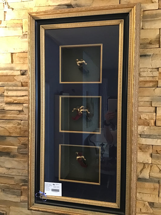 Unique! Jester Shoes in Shadow Box Frame