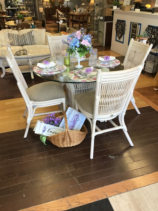 Gorgeous Boca Rattan Dining Set w Chairs