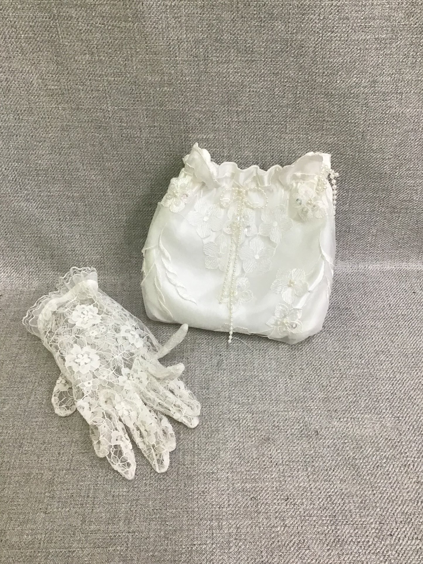 Bridal Bag And Lace Gloves
