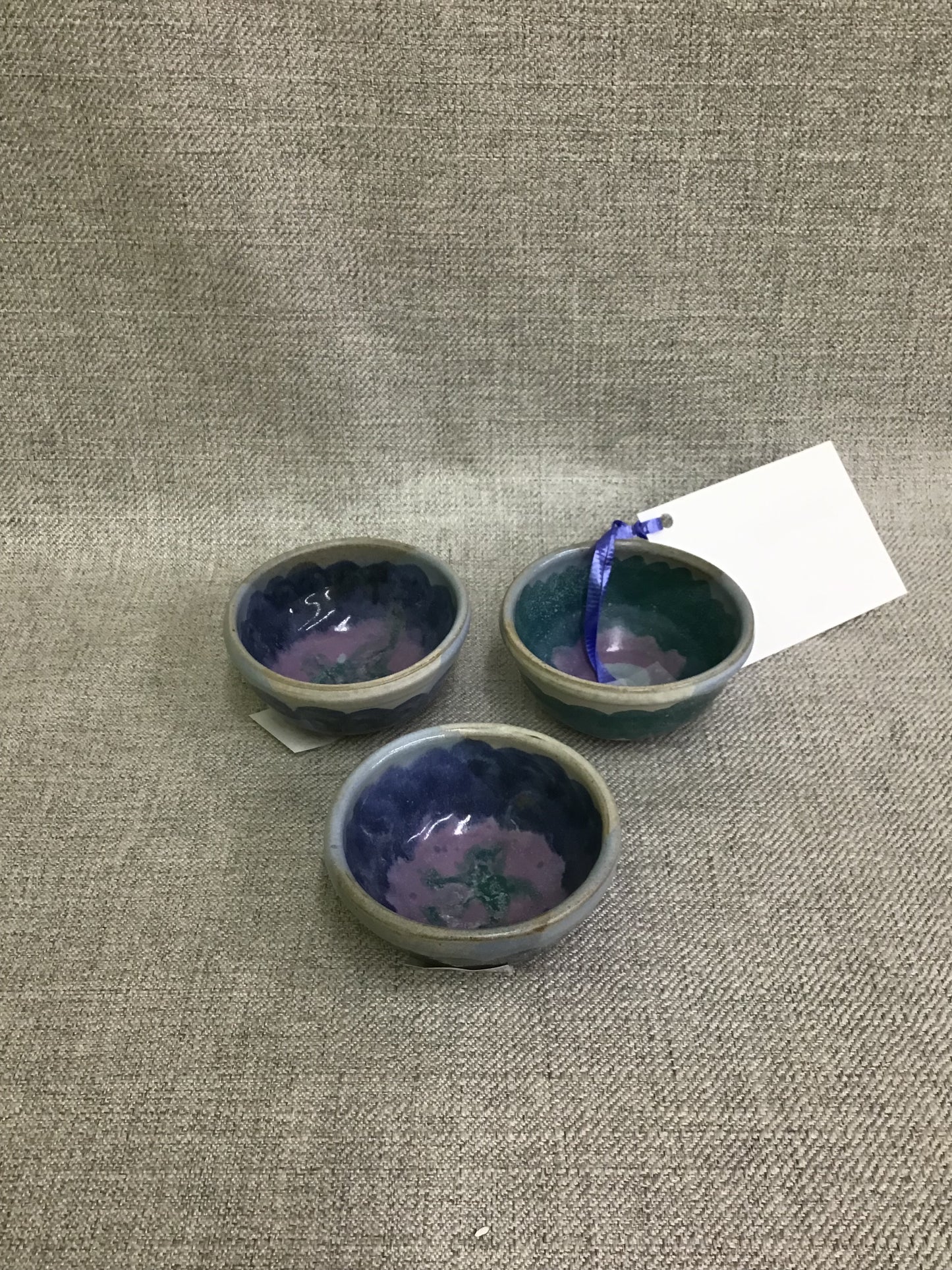 Set of 3 Pottery Sauce Bowls