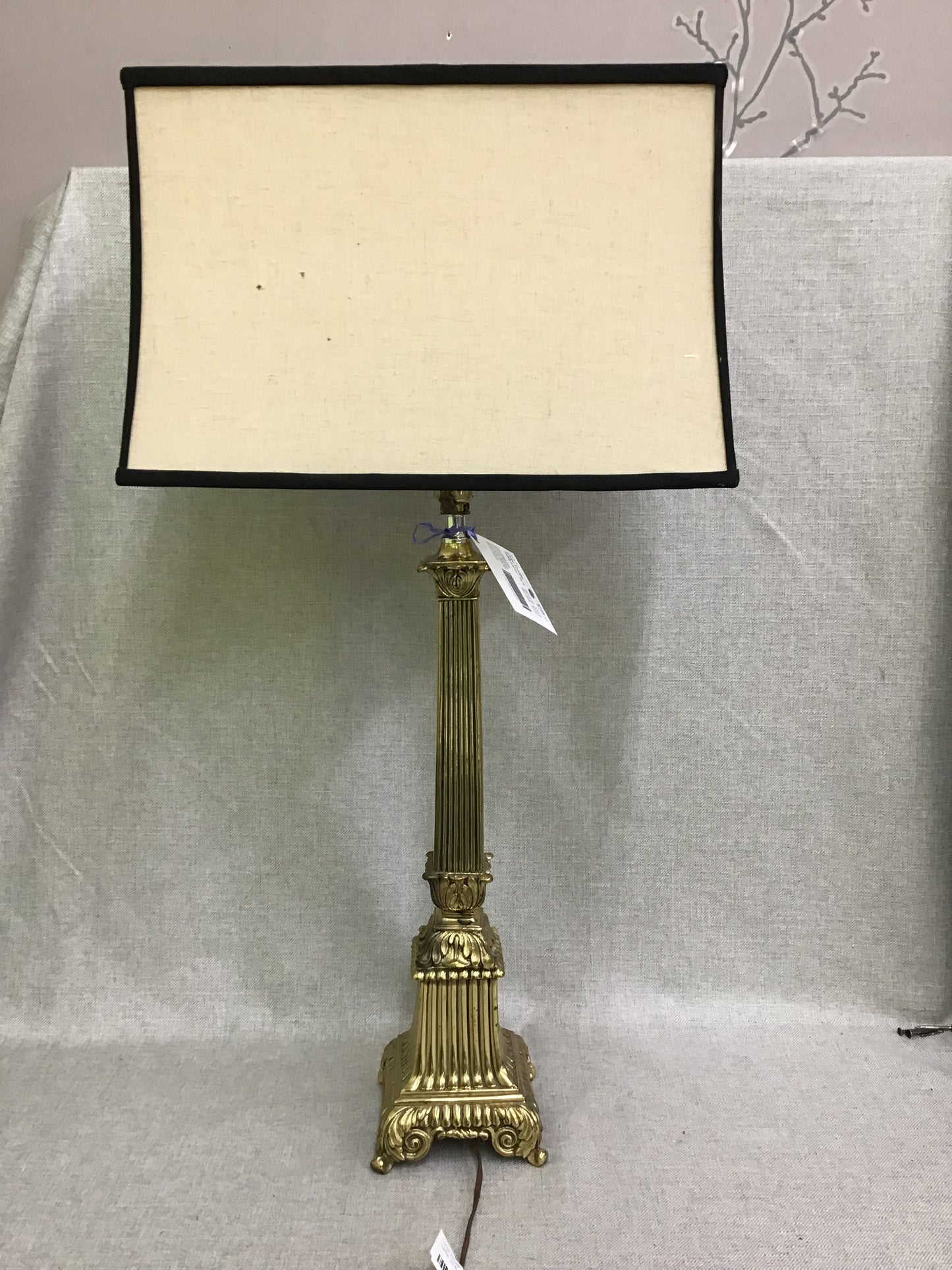 Large Vintage Table Lamp- 35"h