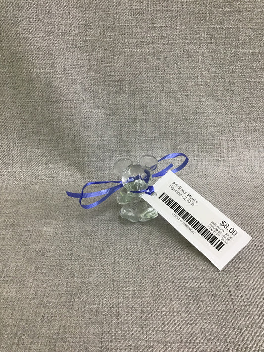 Art Glass Mouse Figurine- 2.75"h