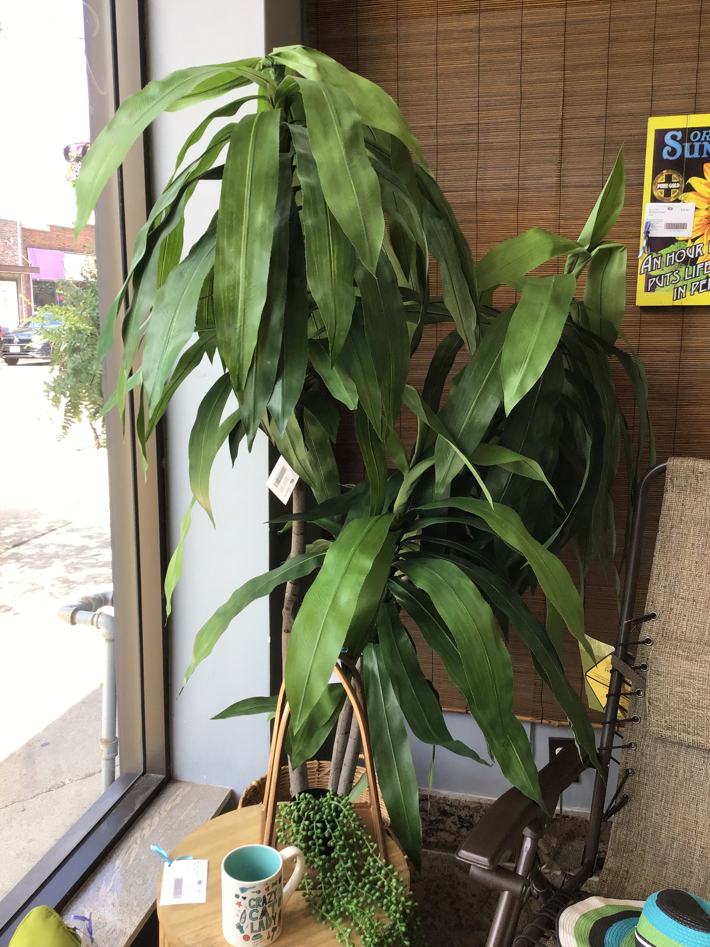 Gorgeous Faux Tree in Wicker Planter