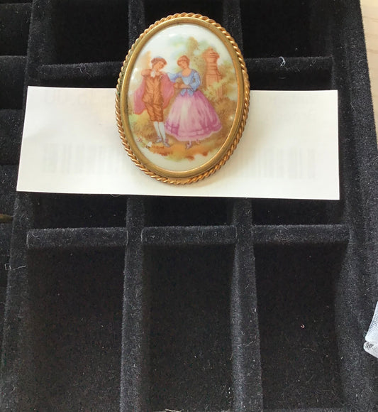 Vintage Limoges Brooch