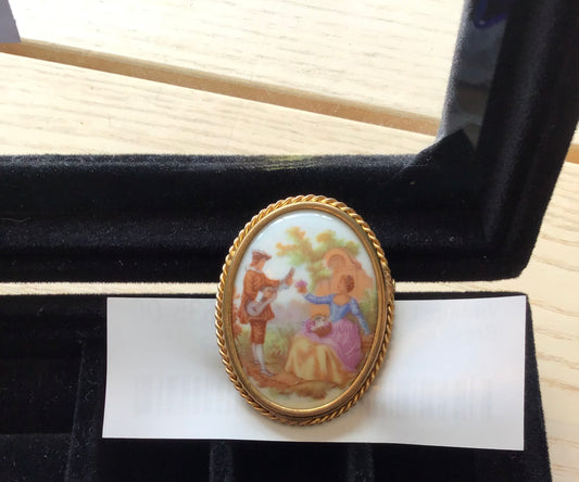 Vintage Limoges Brooch