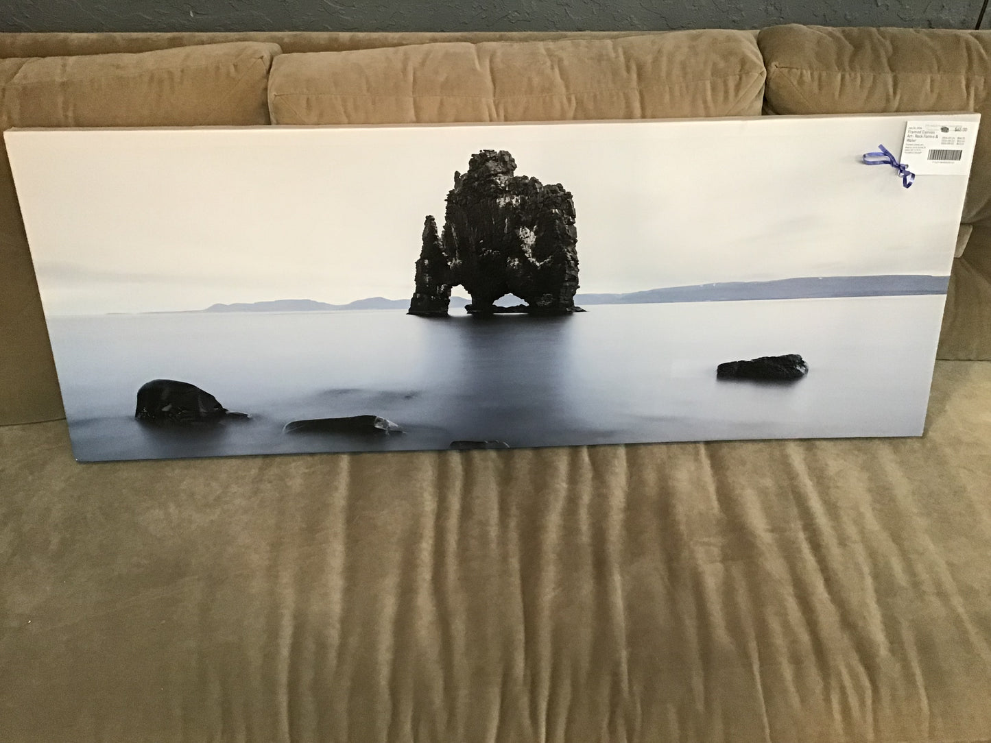 Framed Canvas Art- Rock Forms & Water