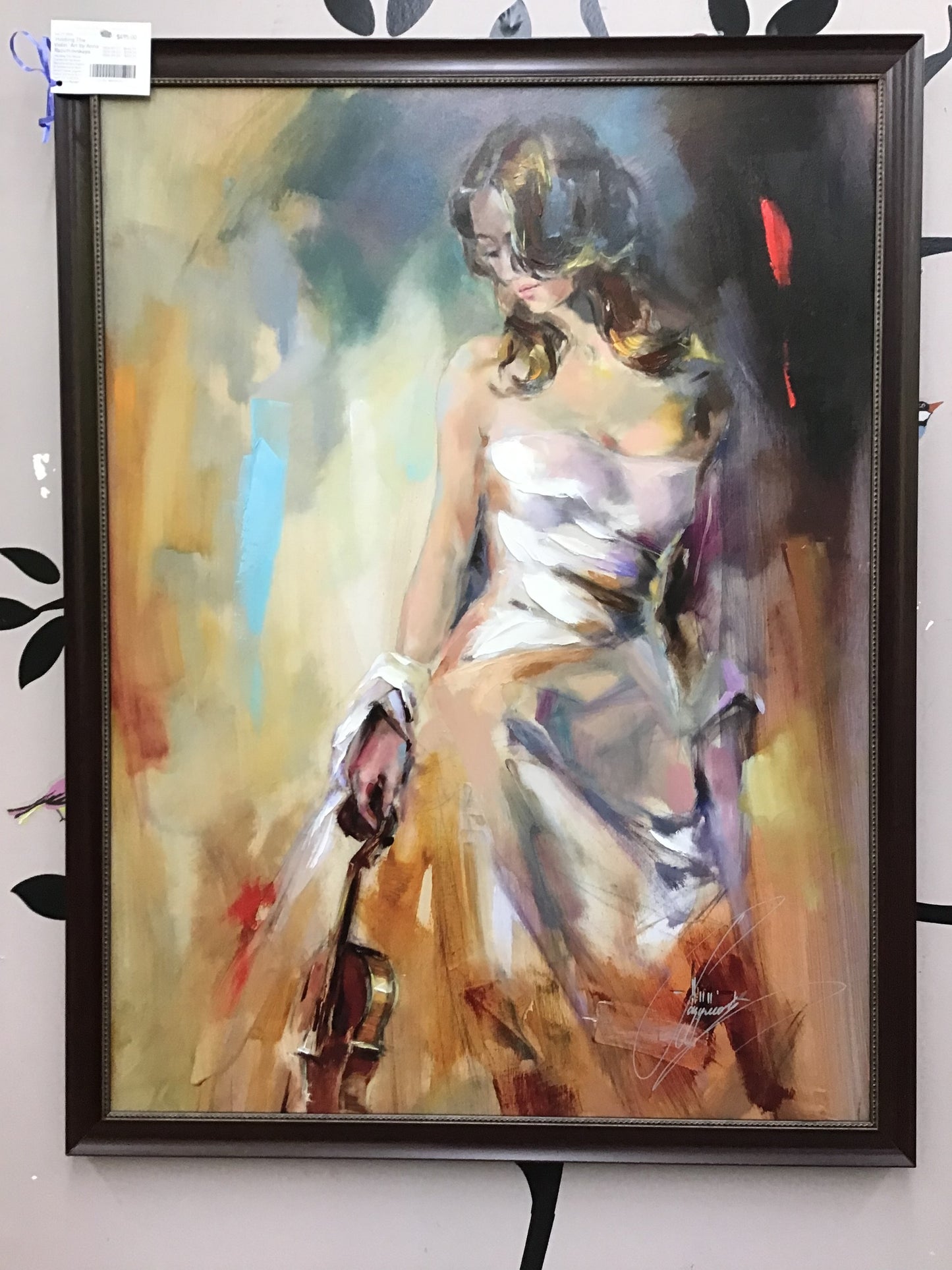 'Holding The Violin' Art by Anna Razumovskaya