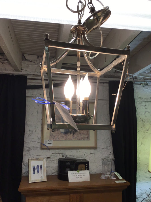 Chrome Metal Hanging Light