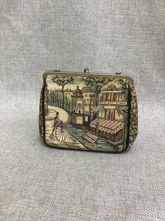 La Marquise Vintage Tapestry Clutch Bag