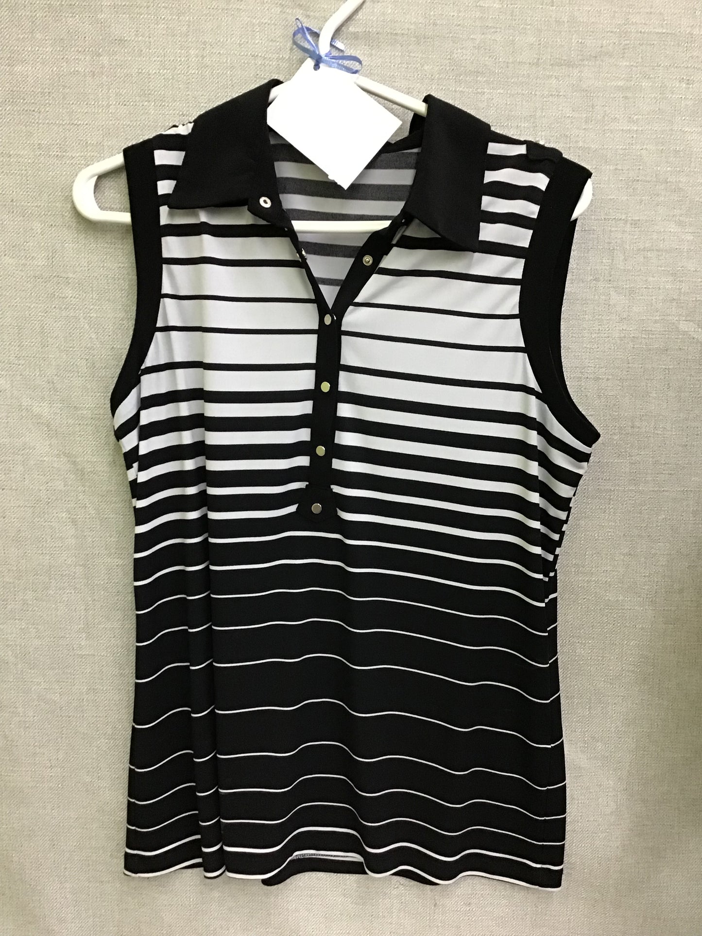 Conrad C Collection Black and White Sleeveless Top