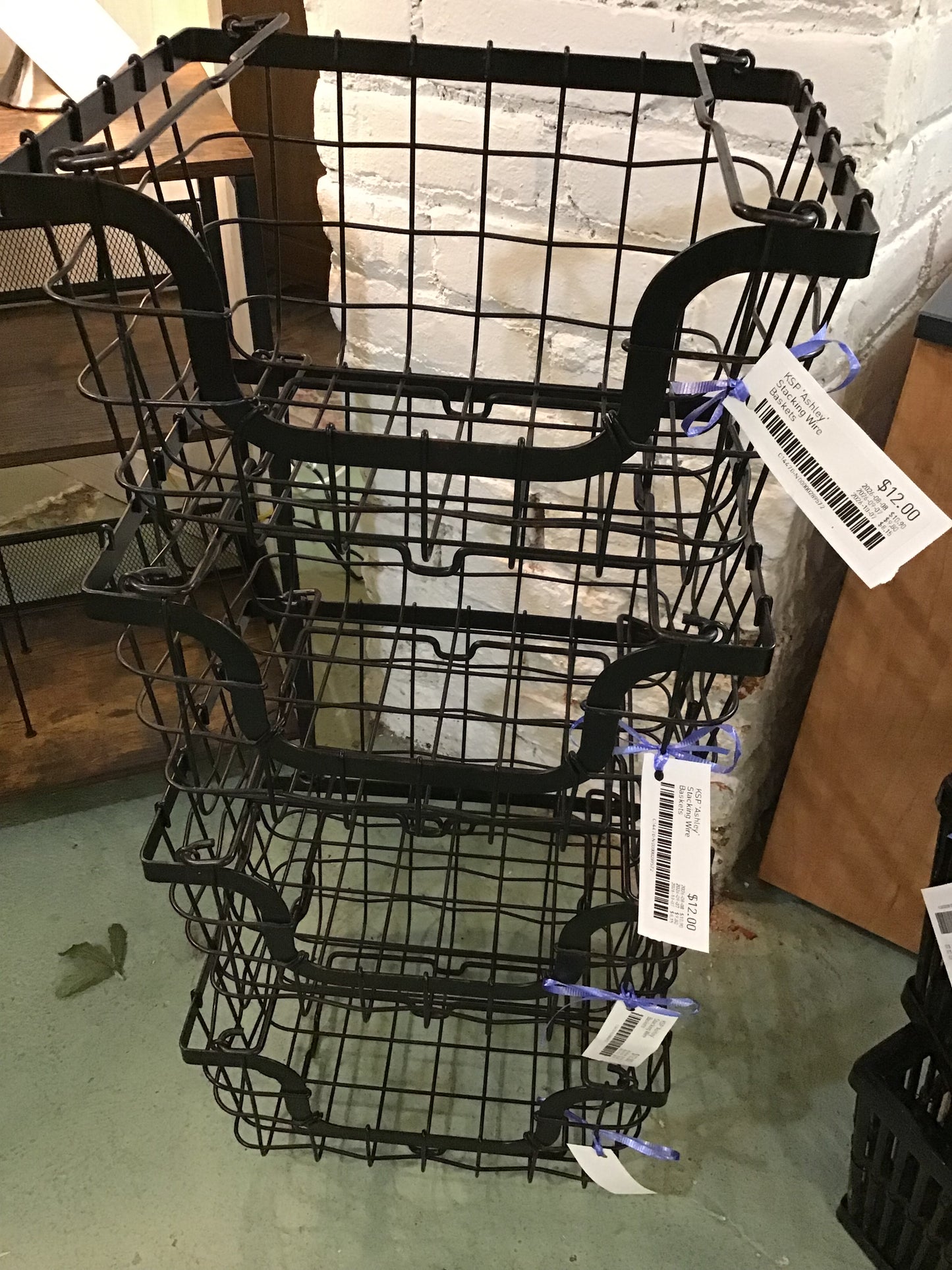 KSP 'Ashley' Stacking Wire Baskets