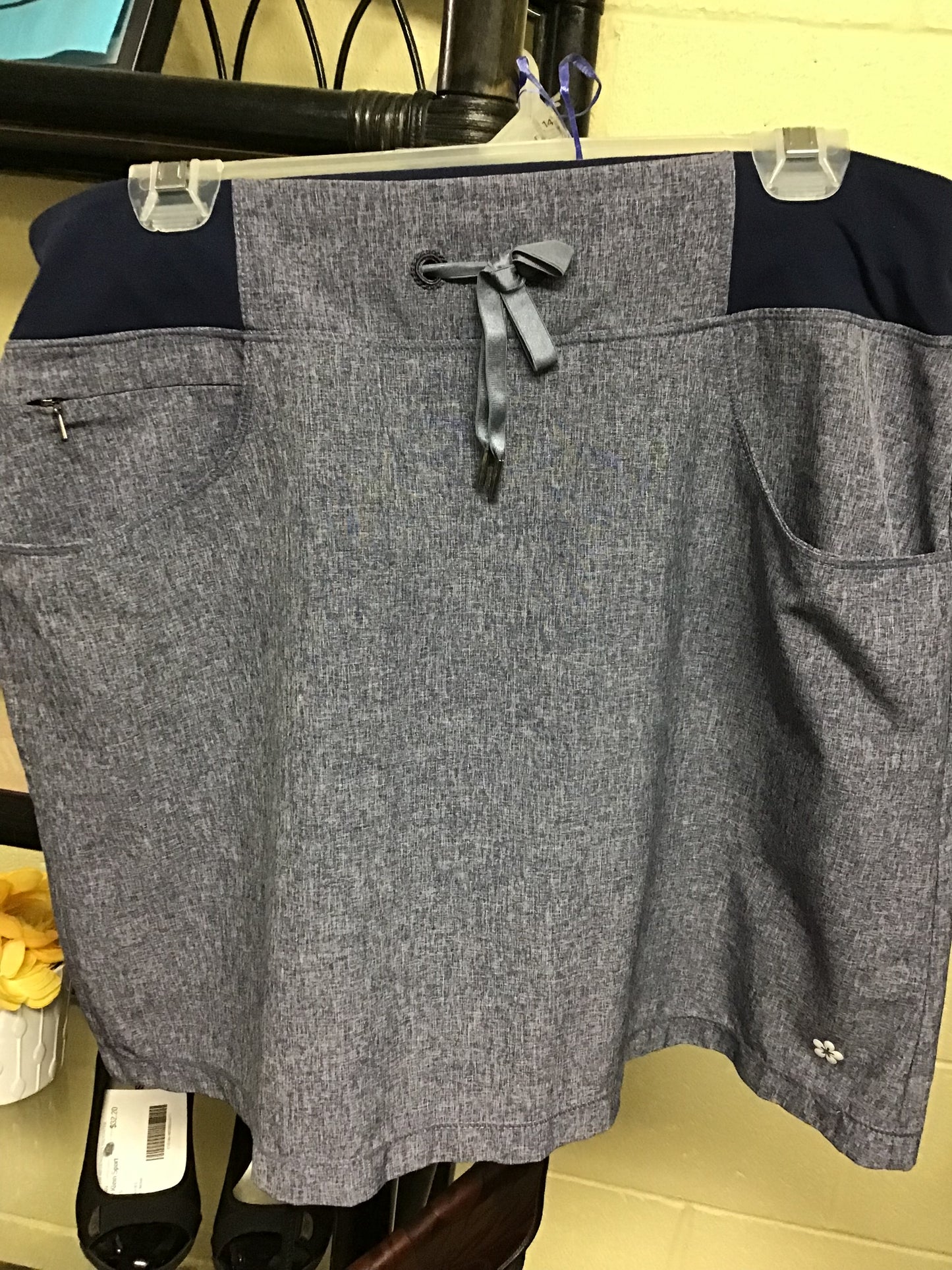 Blue Pull-On Golf Skort