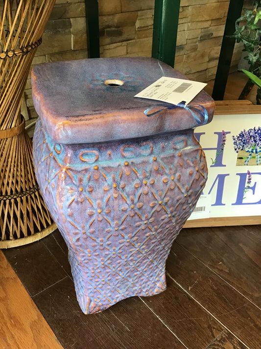Textured Ceramic Side Table