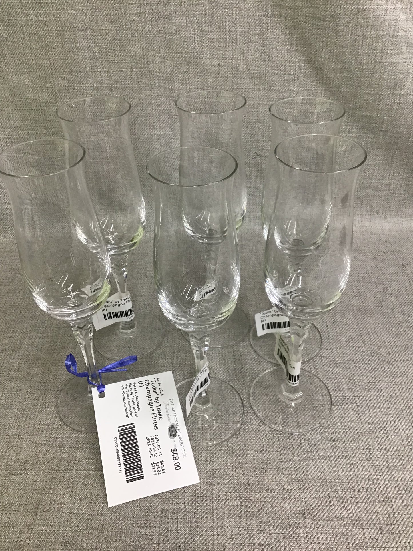 'Tudor' by Towle Champagne Flutes (6)